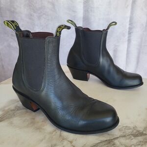 R.M. Williams Chelsea Boots Mens Size 9.5 Black Leather Ankle Pull On Australia